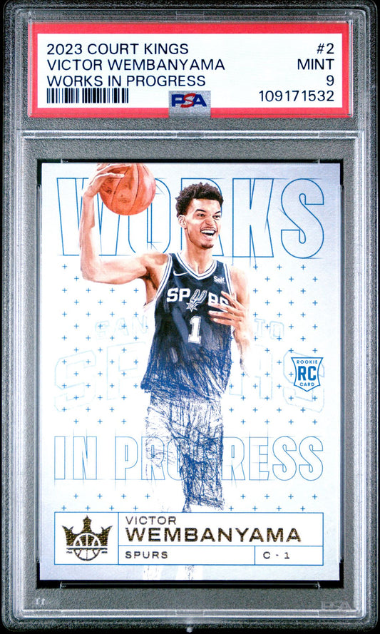2023 Panini Court Kings Works In Progress 2 Victor Wembanyama - PSA Graded Card