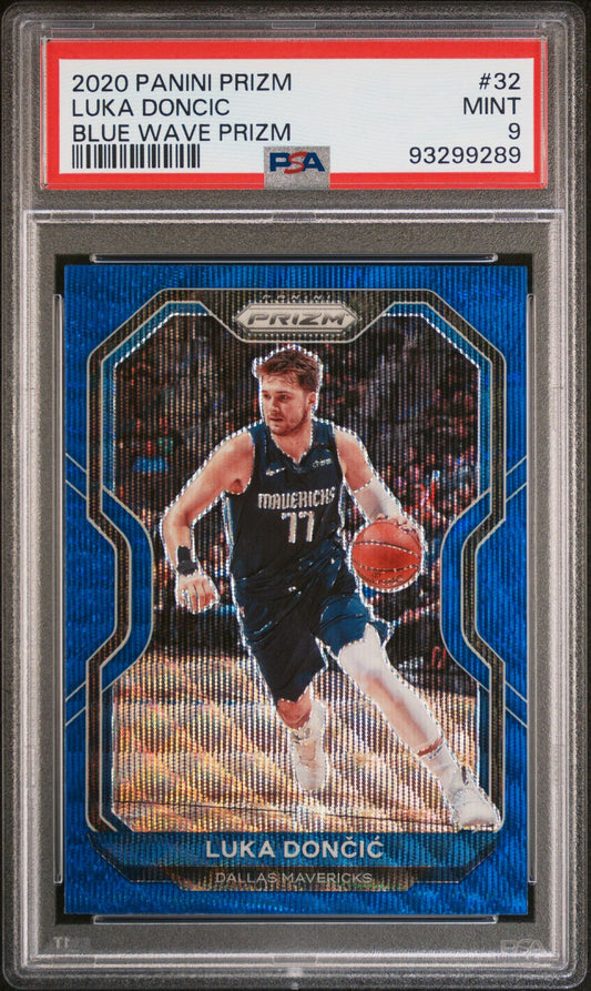 2020 Prizm - Luka Doncic - Blue Wave Prizm - #32 - PSA Graded Card