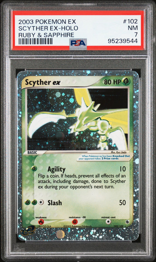 2003 Pokemon Ex Ruby & Sapphire 102 Scyther Ex-Holo