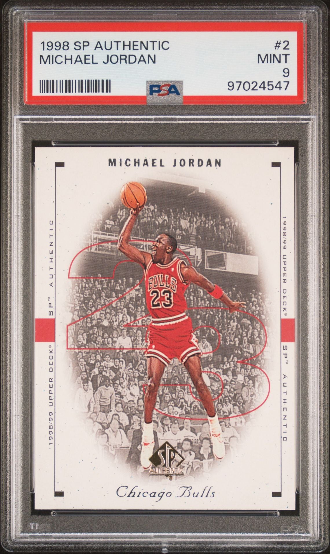 1998 SP Authentic - Michael Jordan - #2 - PSA Graded Card