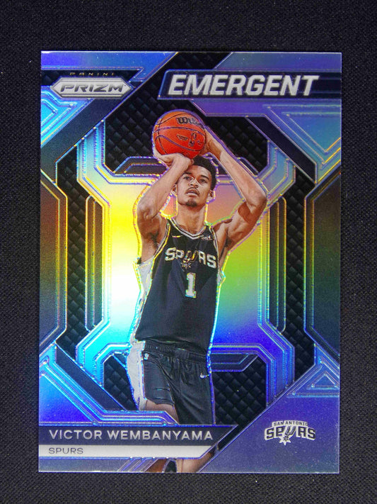 2023-24 Panini Prizm - Victor Wembanyama - Emergent Silver - Rookie Card - #12
