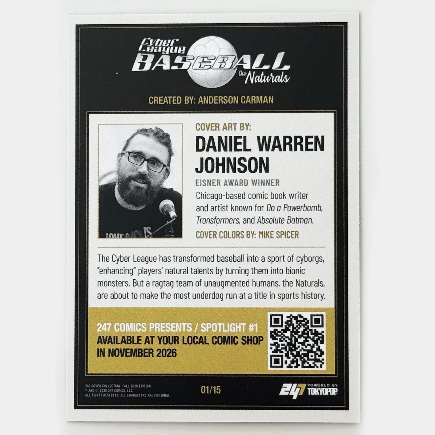 2026 SDCC Exclusive  PSA Cyber League Trading Card By Daniel Warren Johnson 01/15