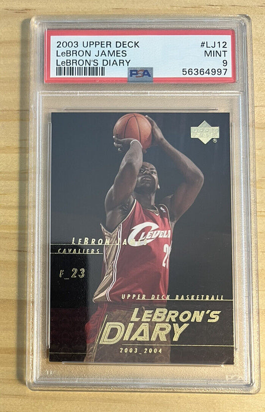 2003-04 Upper Deck - Lebron's Diary - LeBron James - LJ12 - Rookie Card - PSA Graded Card