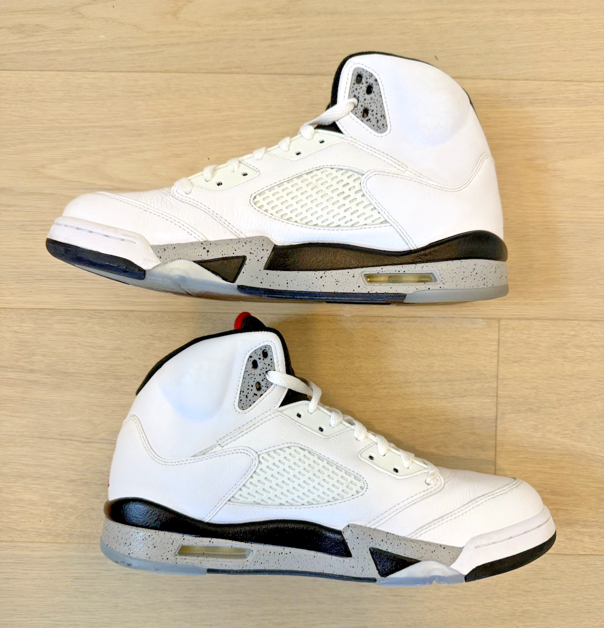 Air Jordan 5 Retro White Cement - 136027-104 - Gently Worn - No Box