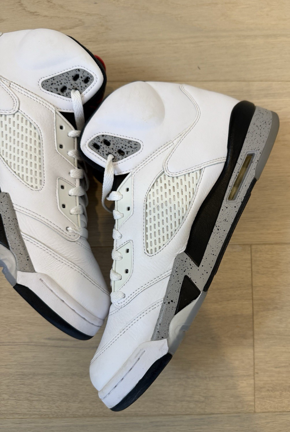 Air Jordan 5 Retro White Cement - 136027-104 - Gently Worn - No Box