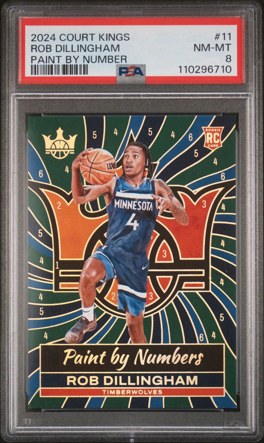 2024 Panini Court Kings - Rob Dillingham Paint By Numbers #11 Rookie - PSA Graded Card