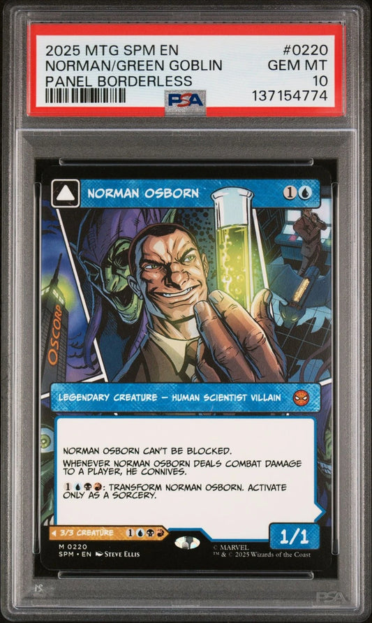 2025 MTG Marvel's Spider-man 0220 Green Goblin/Norman Osborn Panel - PSA Graded Card