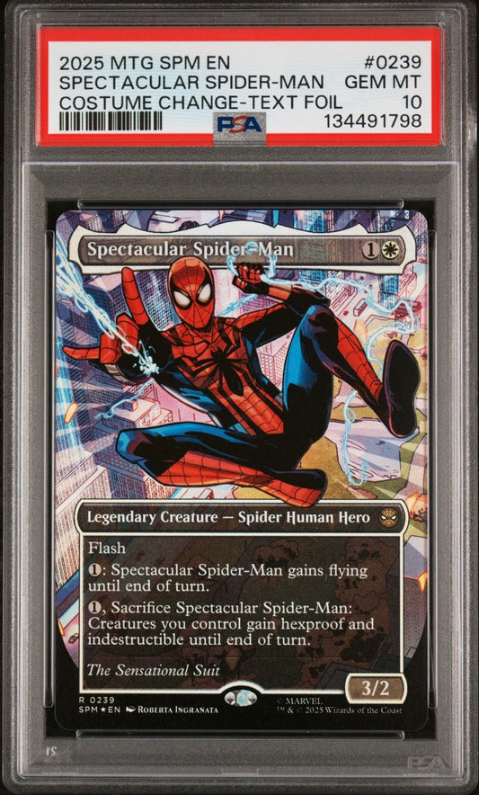2025 MTG Marvel's Spider-Man #0239 Spectacular Spider-Man Textured - PSA Graded Card