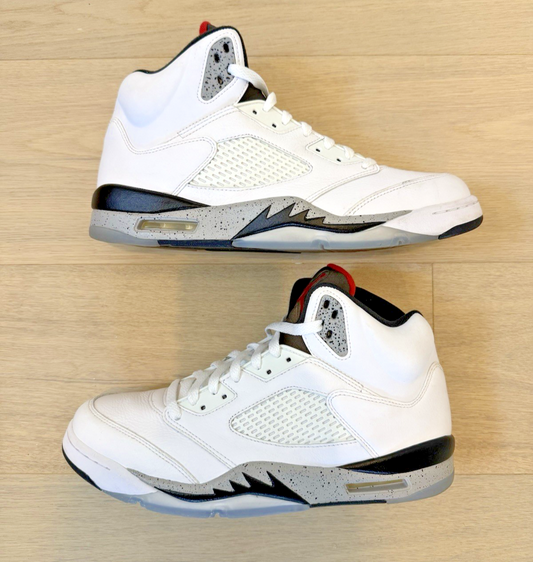 Air Jordan 5 Retro White Cement - 136027-104 - Gently Worn - No Box