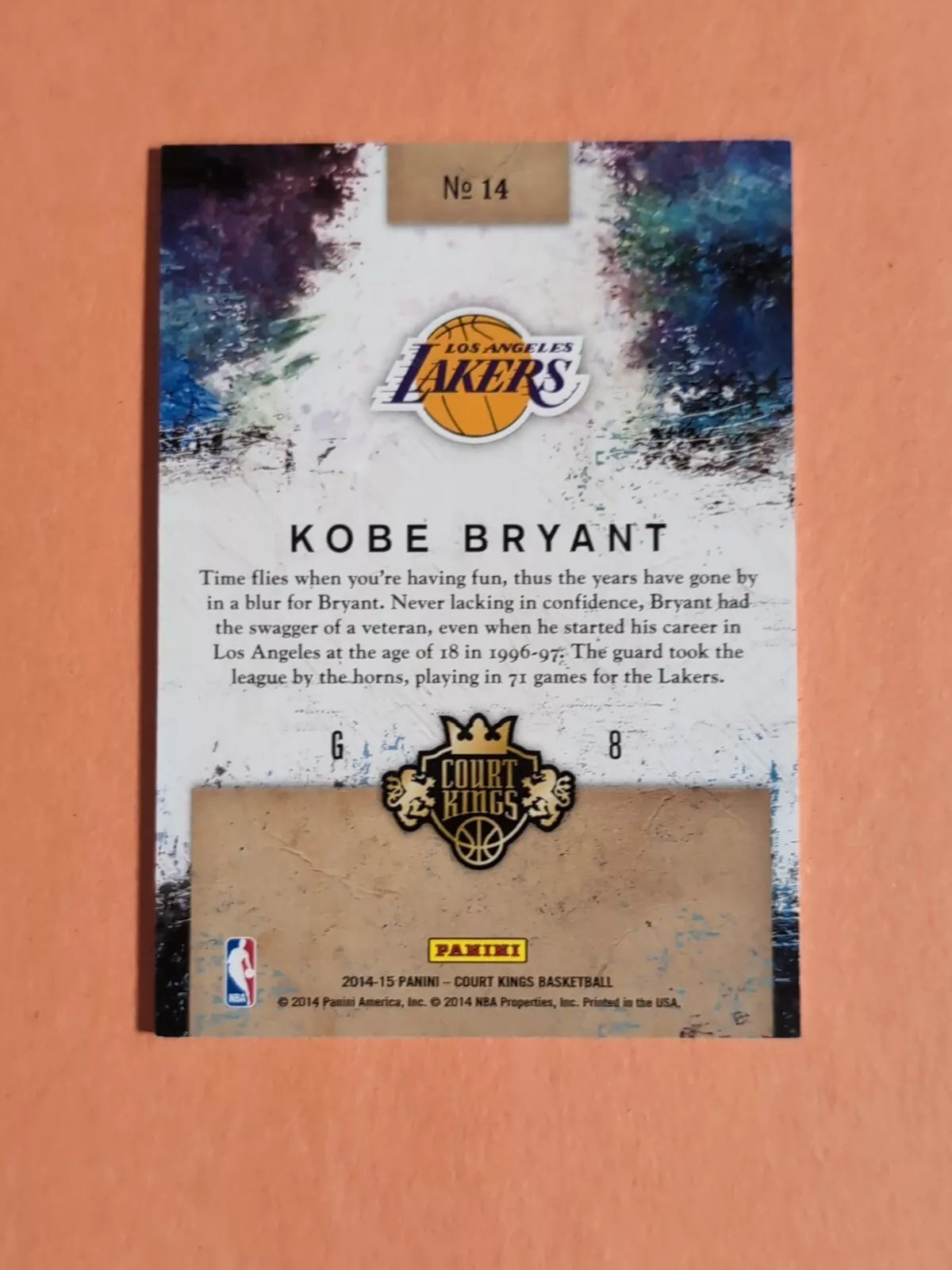 2013-14 - Kobe Bryant - Court Kings Rookie Royalty Card - #14 Lakers - SSP- PSA GRADED PRE-ORDER