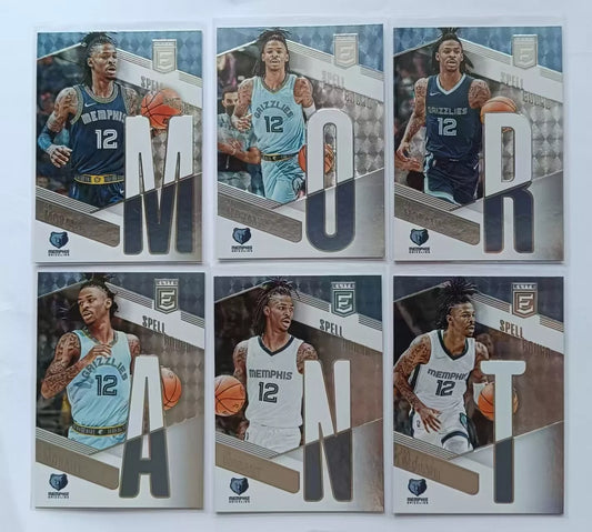 2022-23 Elite Ja Morant - M.O.R.A.N.T SPELLBOUND Complete 6 Card Set