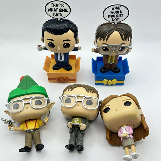 Funko - The Office Lot of 5 Vintage Opened -  Pam, Dwight, Michael Funko Pop + Funko Popsies