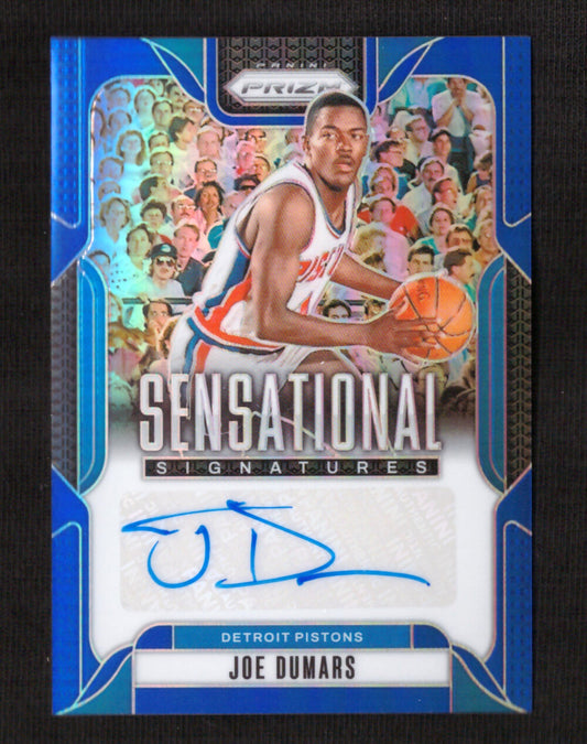 2024-25 Panini Prizm - Sensational Signatures - Blue Prizm - Joe Dumars #SS-JDU - Autograph Limited to /49 - Ungraded Raw Card