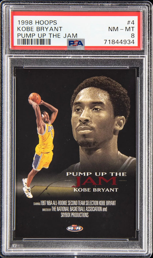 1998-99 NBA Hoops - Pump Up the Jam - Kobe Bryant - PSA Graded Card #4 PJ - Mamba Day