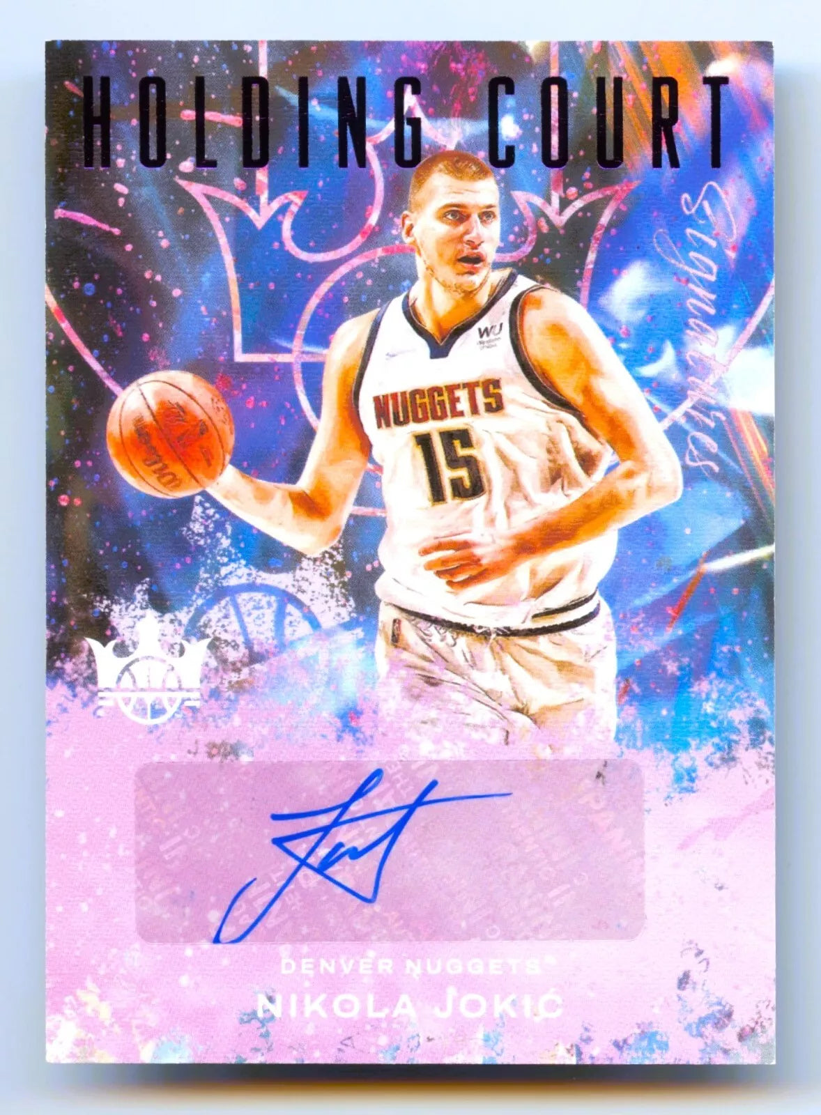 2021-22 Panini Court Kings - Nikola Jokic - Holding Court Signatures - Numbered to /75 - #HC-NJK