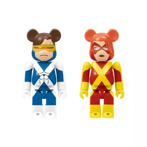 Medicom Bearbrick - 100% 2 Pack X-Men - Jean Grey & Cyclops Prize B Keychain - Japan Lottery Exclusive