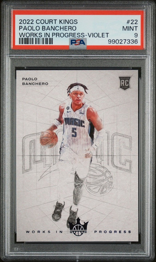 2022 Court Kings - Paolo Banchero Works In Progress - Limited to /49 - Rookie -  PSA Graded Card