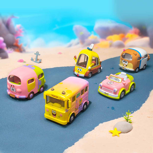 Pop Mart - SEALED SET OF 9 - SpongeBob Sightseeing Car Series - No Duplicates - Chance of Secret Edition