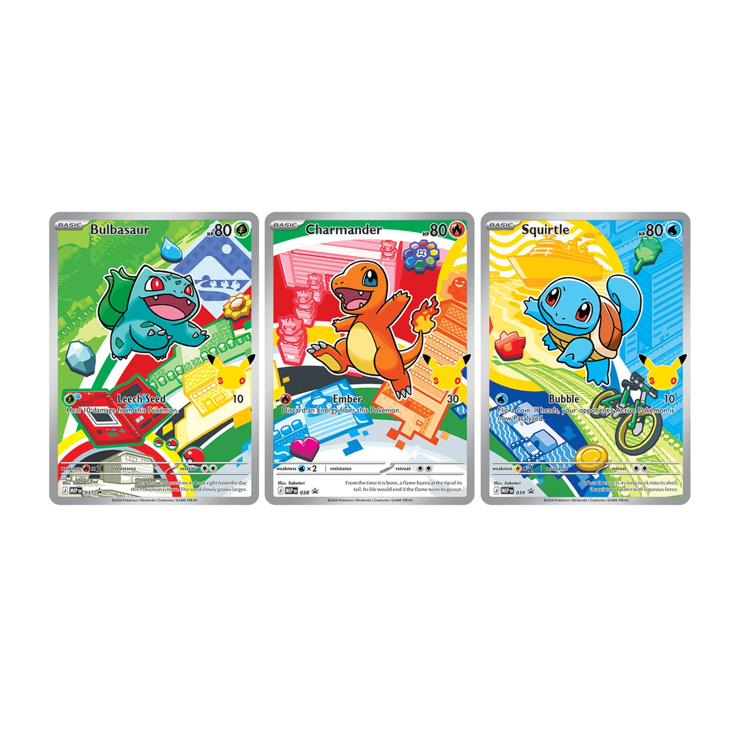 pokemon card charmander bulbasaur squirtle Red Pikachu Bulbasaur Charmander Squirtle Prices | Pokemon Japanese 1997 Carddass