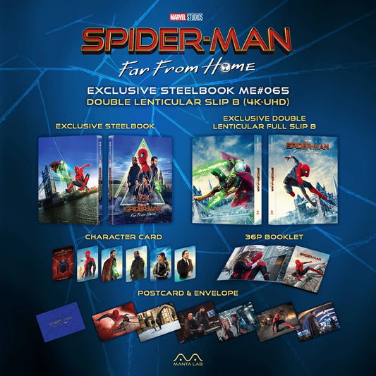 Spiderman: Far From Home Steelbook (Double Lenticular Full Slip-B) - ME#65 MantaLab Limited Edition