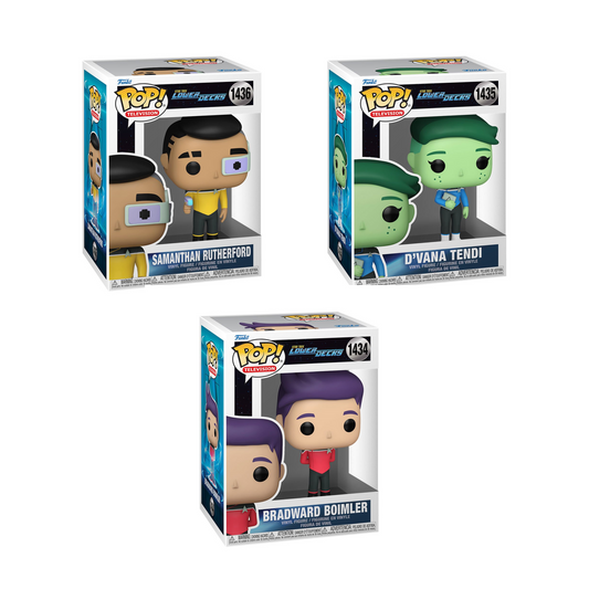 Funko TV - Star Trek: Lower Decks Set of 3 - Samanthan Rutherford #1436 + D'Vana Tendi #1435 + Bradward Boimler #1434