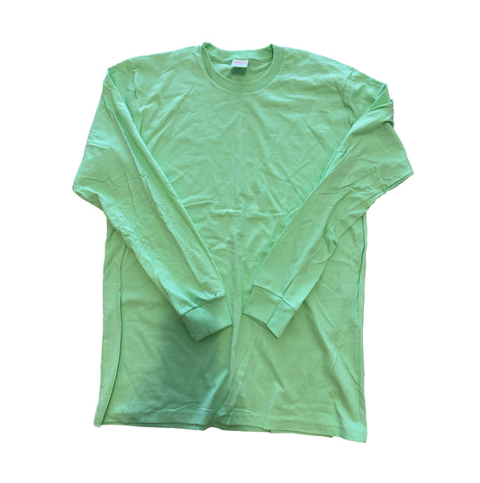 SUPREME LONG SLEEVE BLANK TSHIRT LIME