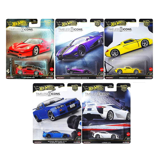 Hot Wheels Premium - Car Culture Timless Icons - Complete Set of 5 - FPY86-961N