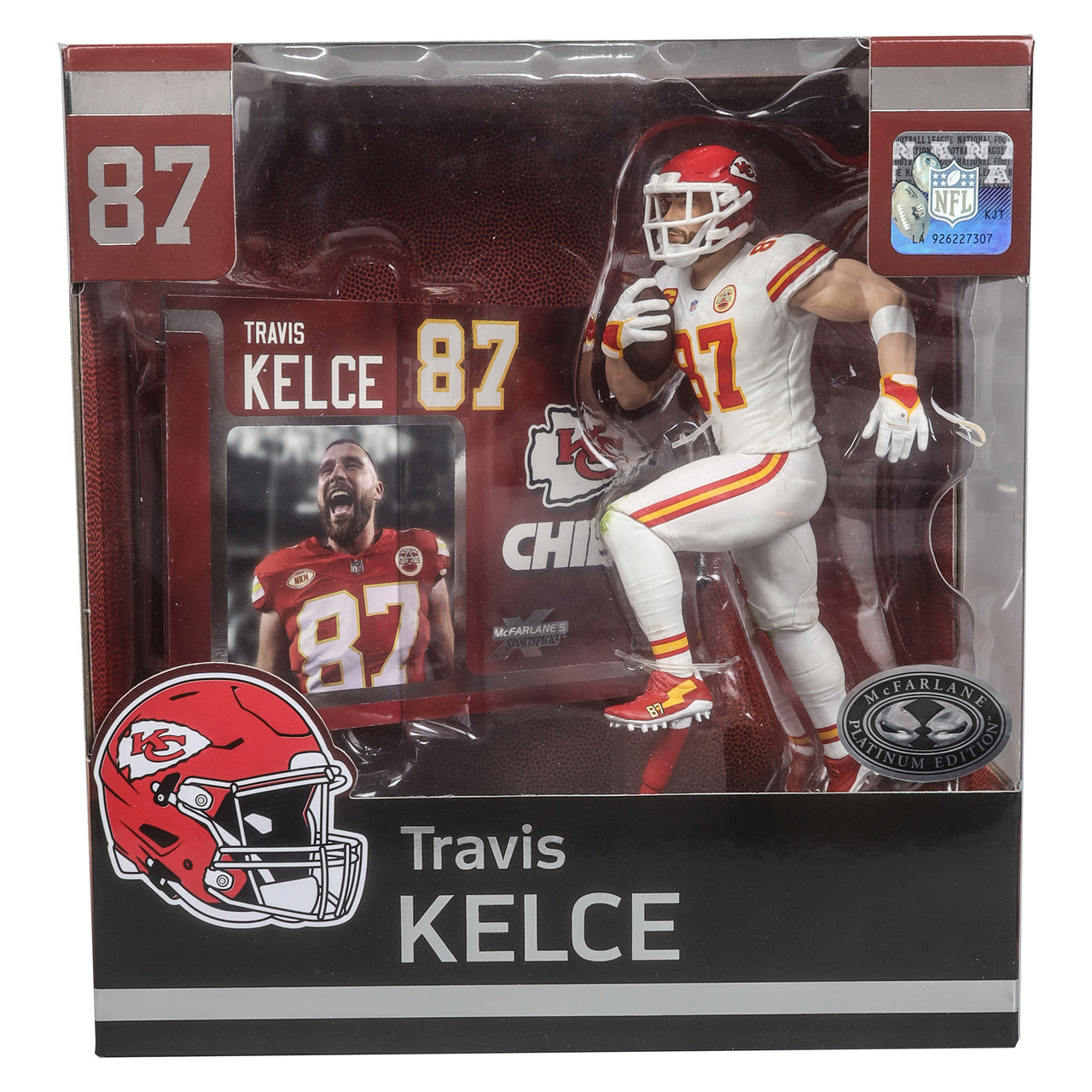 McFarlane NFL 2024 - Travis Kelce WHITE CHASE LIMITED EDITION 7-Inch Figure - Wave 2 Kansas City Chiefs