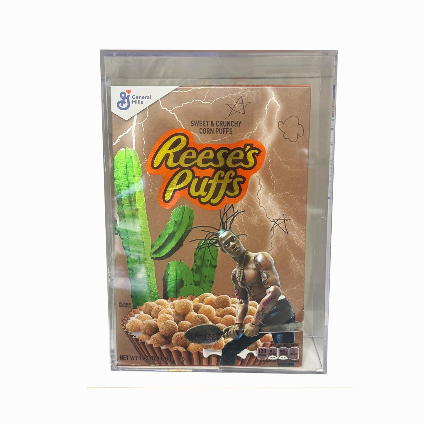 Travis Scott x Reese's Puffs Cereal - Limited Edition Box w/ Acrylic Case