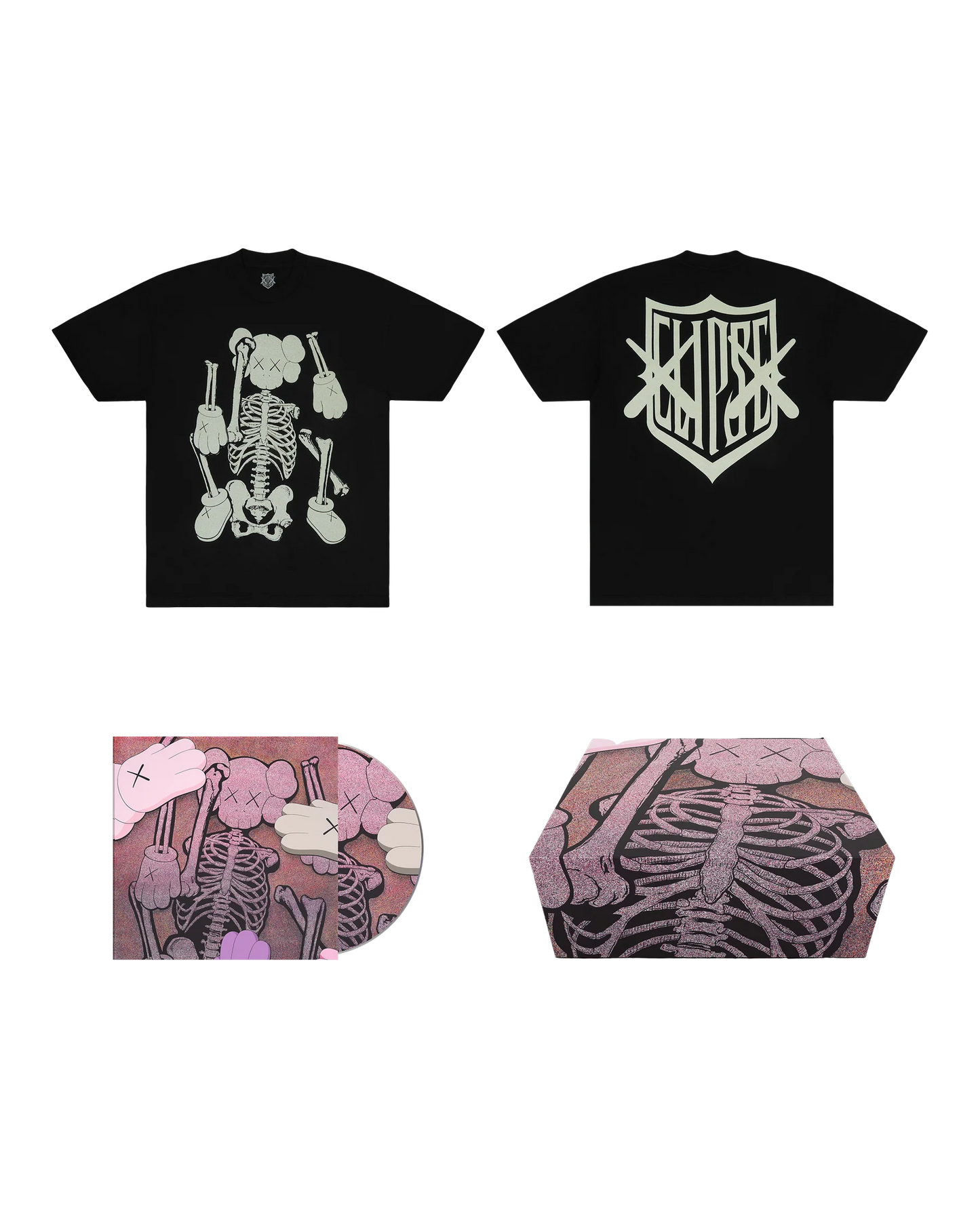 The Clipse - Let God Sort Em Out - T-Shirt & CD Box Set - Kaws Cover