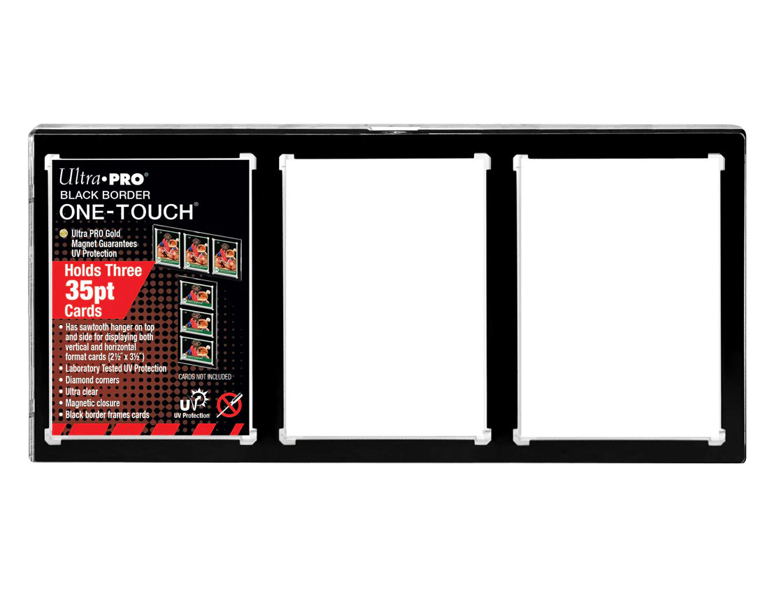 Ultra Pro - 3-Card Black Border One-Touch UV Magnetic Holder