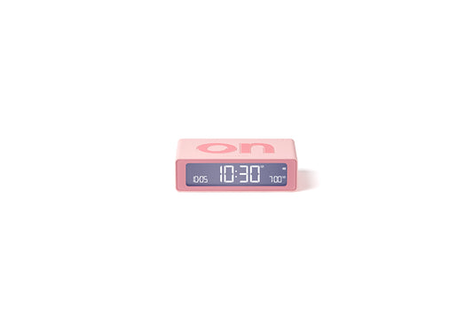 Lexon: Flip Travel Mini Alarm Clock - Pink