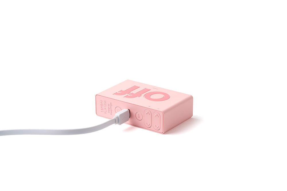 Lexon: Flip Travel Mini Alarm Clock - Pink
