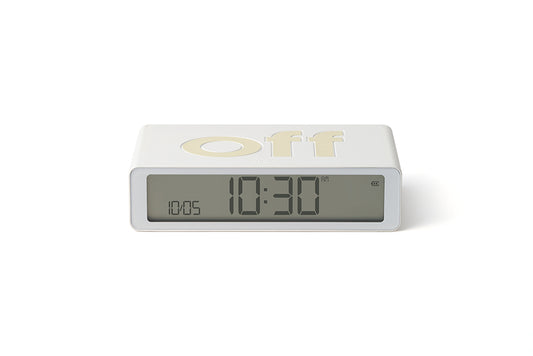 Lexon: Flip Classic Alarm Clock - White