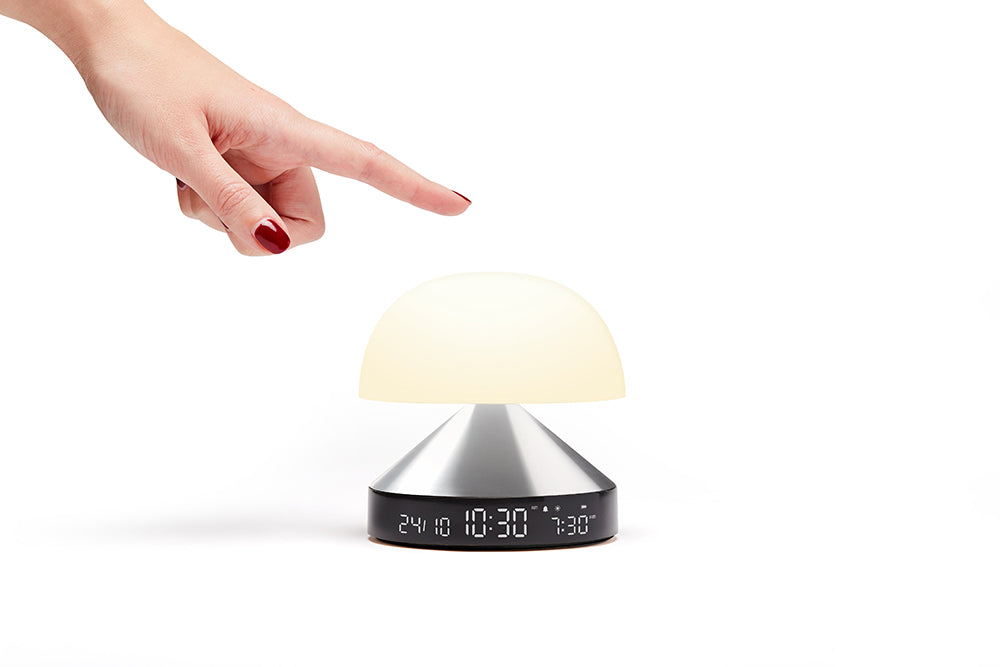 Lexon: Mina Sunrise Daylight Simulator Lamp with Alarm Clock - Alu Polish