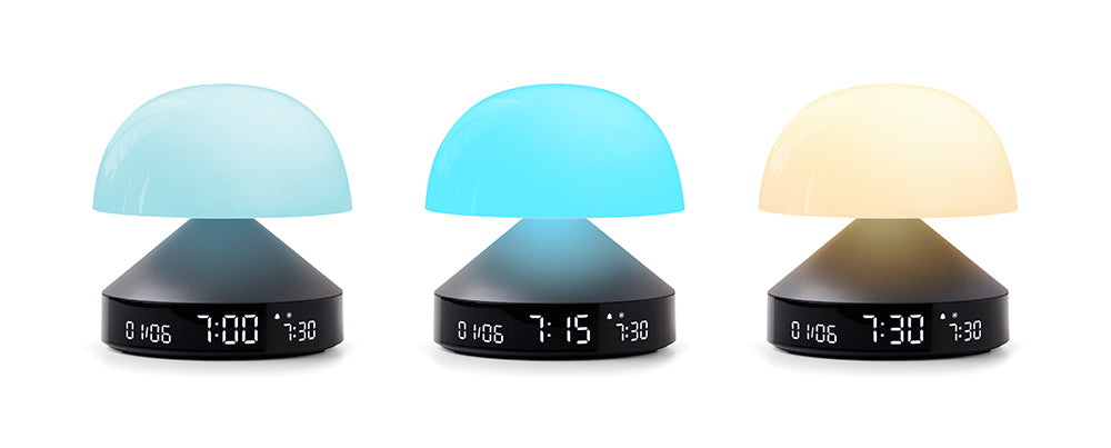 Lexon: Mina Sunrise Daylight Simulator Lamp with Alarm Clock - Gun Metal