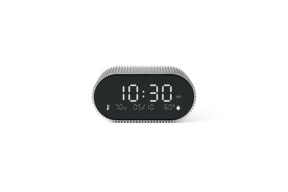 Lexon: Ray Clock - Raw Aluminum