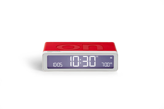Lexon: Flip Classic x Pantone Alarm Clock - Red