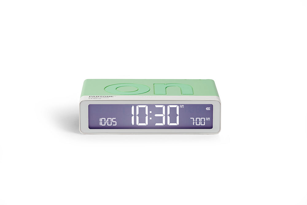 Lexon: Flip Classic x Pantone Alarm Clock - Pastel Green