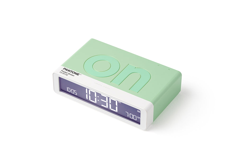 Lexon: Flip Classic x Pantone Alarm Clock - Pastel Green