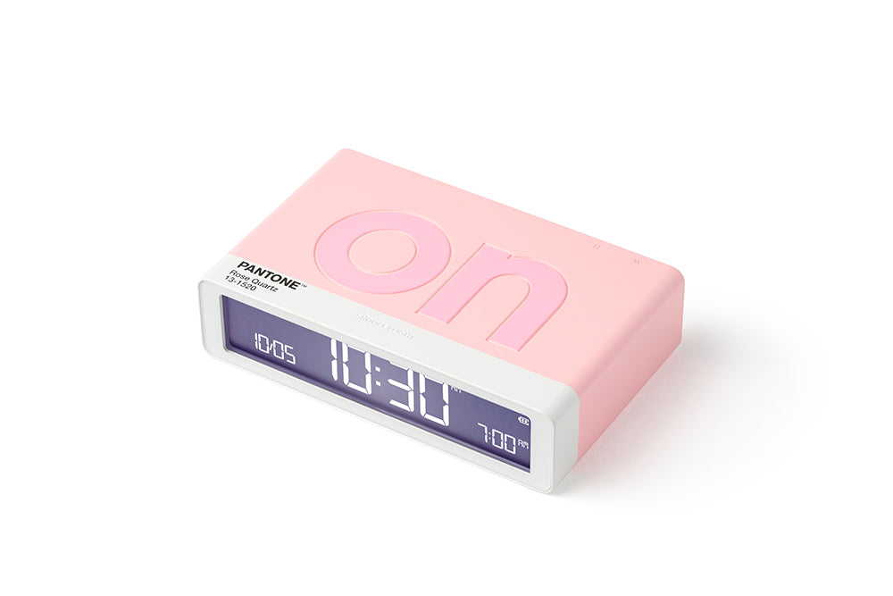 Lexon: Flip Classic x Pantone Alarm Clock - Rose Quartz