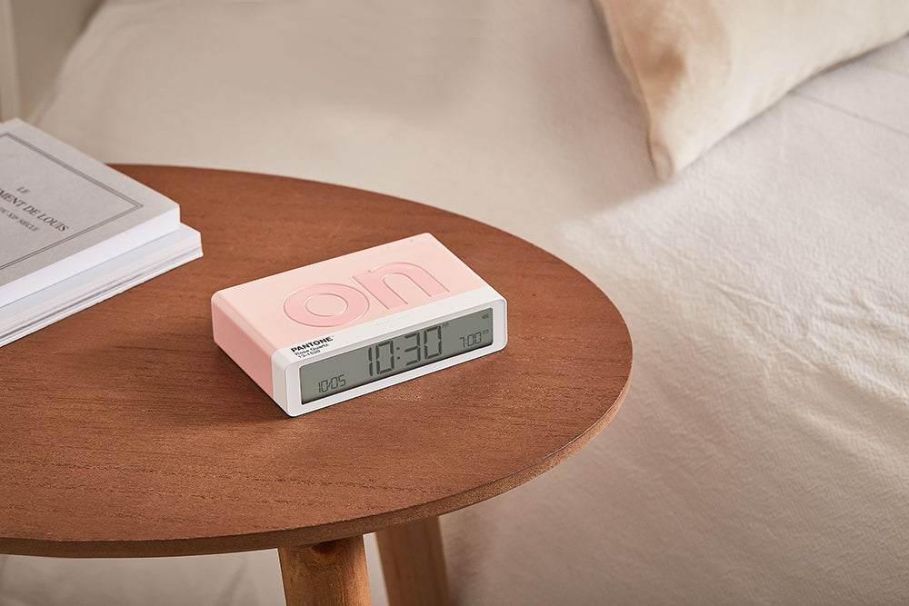 Lexon: Flip Classic x Pantone Alarm Clock - Rose Quartz