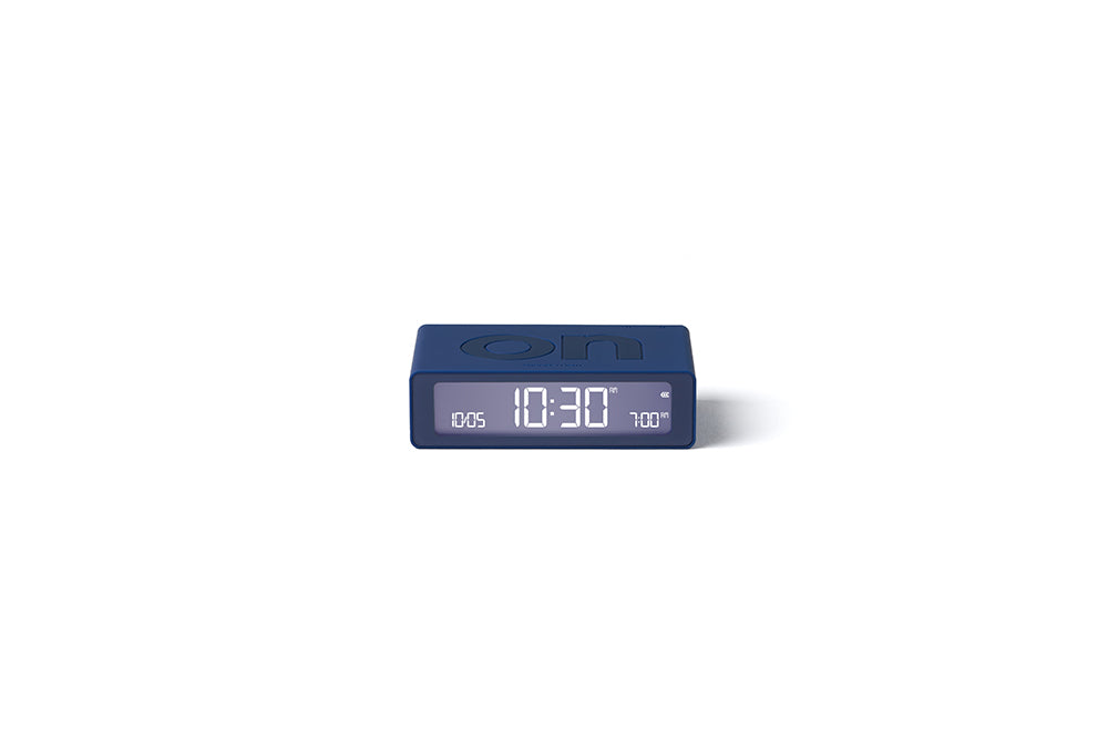 Lexon: Flip Travel Mini Alarm Clock - Dark Blue
