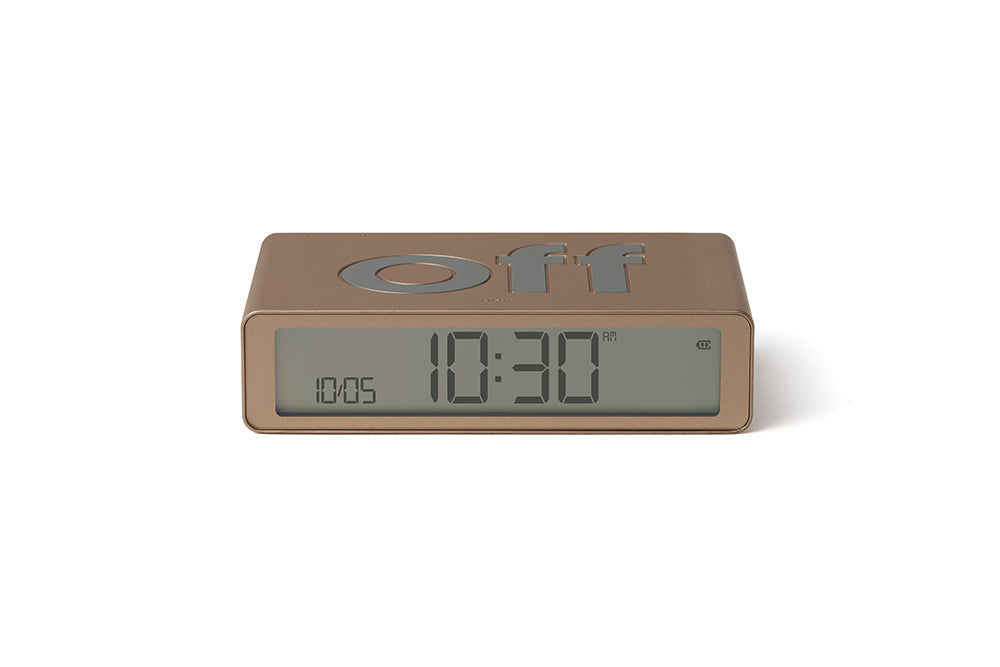 Lexon: Flip Classic Alarm Clock - Soft Gold