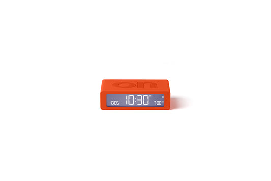 Lexon: Flip Travel Mini Alarm Clock - Orange