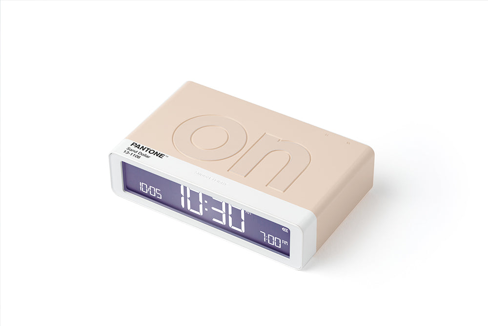 Lexon: Flip Classic x Pantone Alarm Clock - Sand
