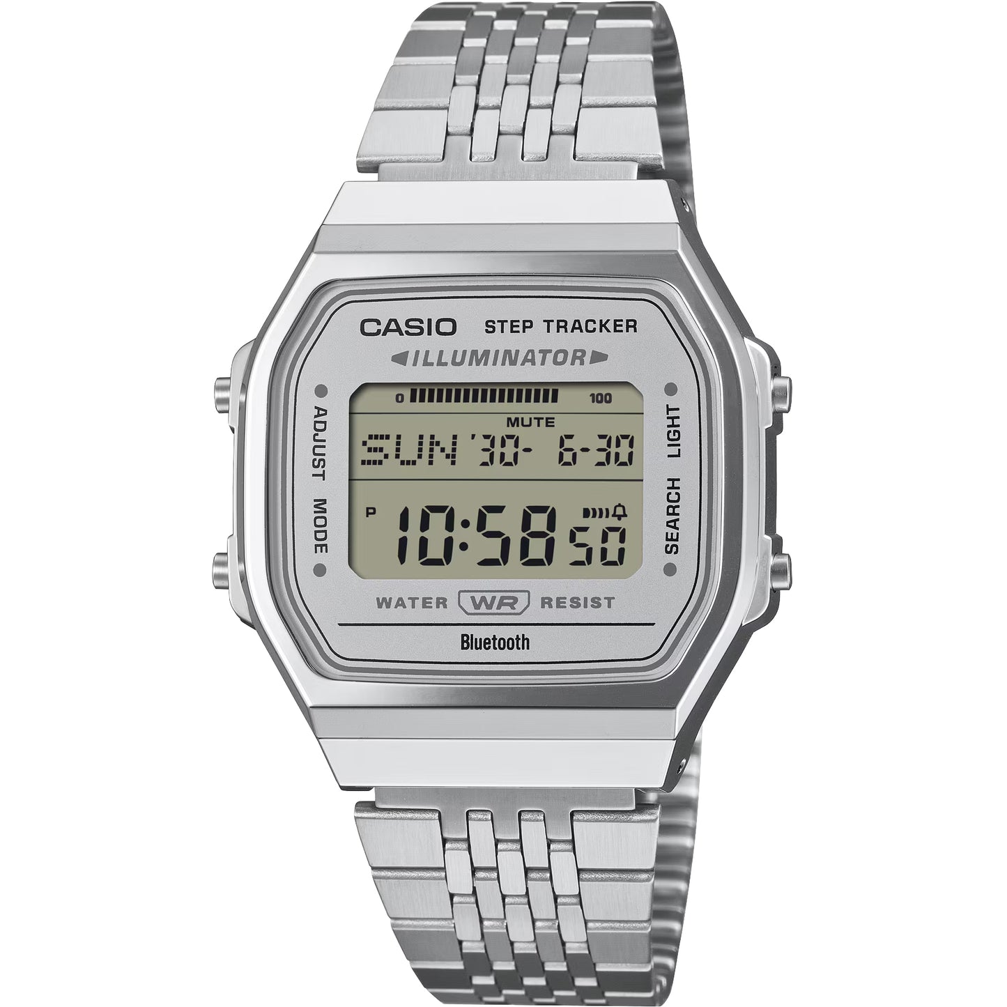 Casio Vintage Digital Smartphone Link Stainless Steel Quartz ABL-100WE-7A