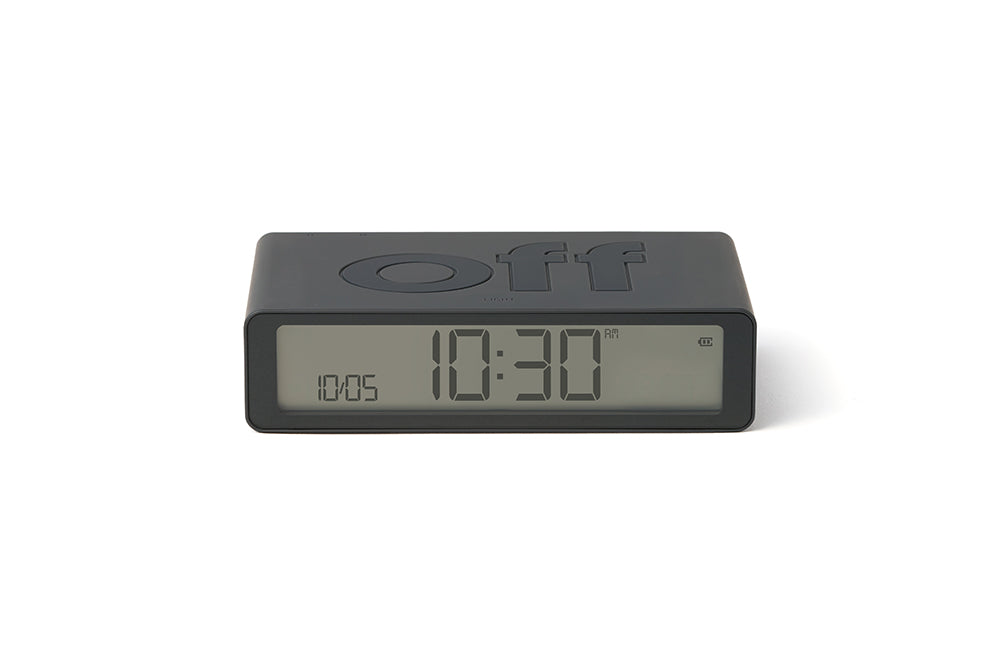 Lexon: Flip Classic Alarm Clock - Dark Grey