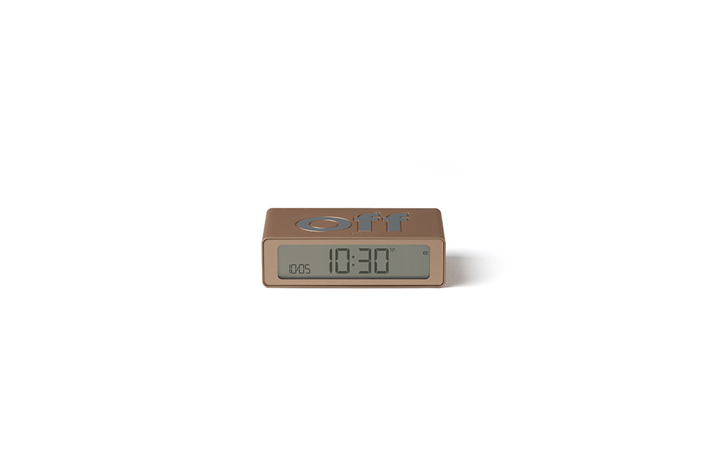 Lexon: Flip Travel Mini Alarm Clock - Soft Gold
