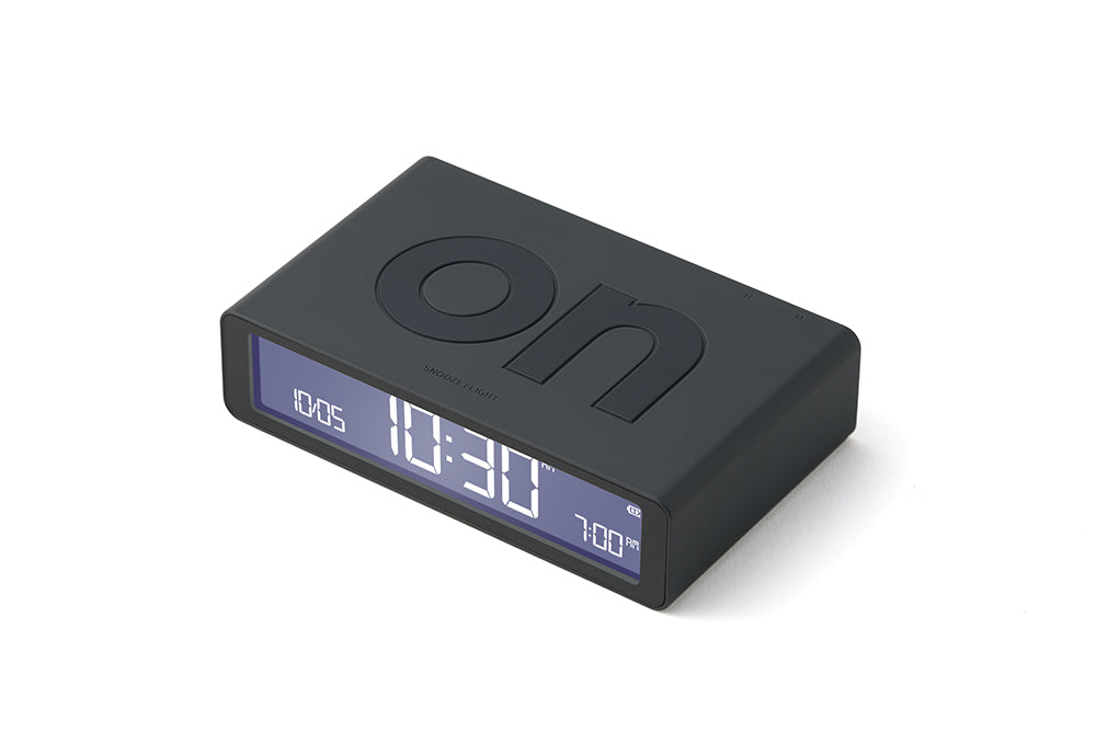 Lexon: Flip Classic Alarm Clock - Dark Grey